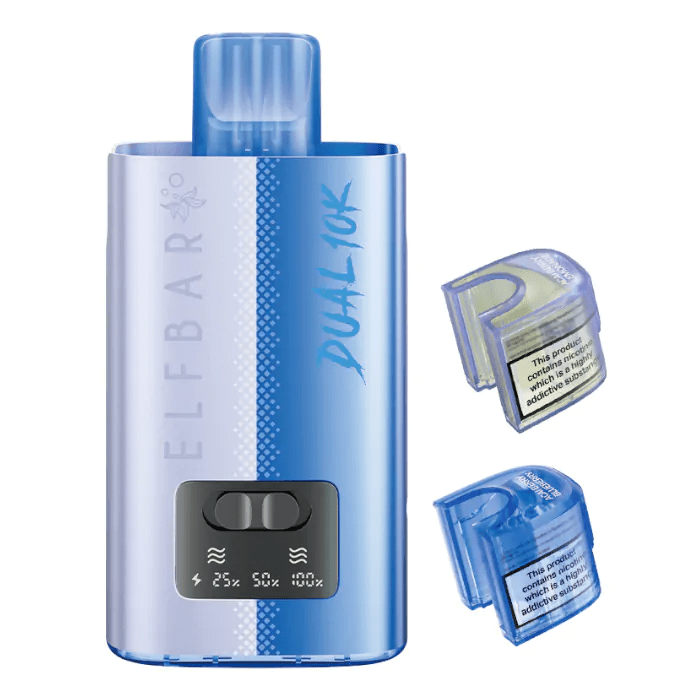 ELFBAR DUAL 10K Puffs Prefilled Pod Vape Kit Blue EDITION