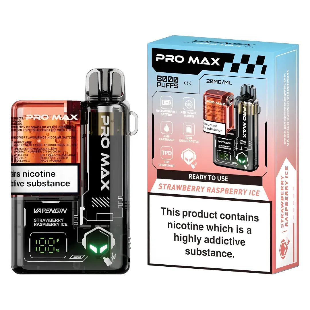 Vapengin Pro Max 8000 Strawberry Raspberry Ice