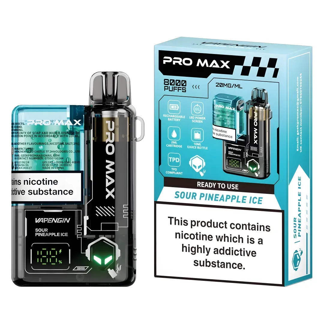 Vapengin Pro Max 8000 Sour Pineapple Ice Flavour