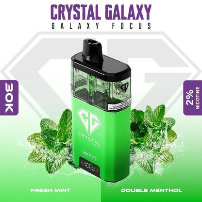 Crystal Galaxy focus 30000 Puffs Dispsoable Vape with Fresh Mint and Double Menthol