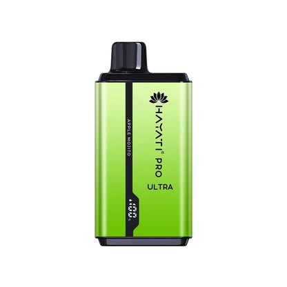 Hayati Pro Ultra 15000 Apple Mojito vape device on a white background