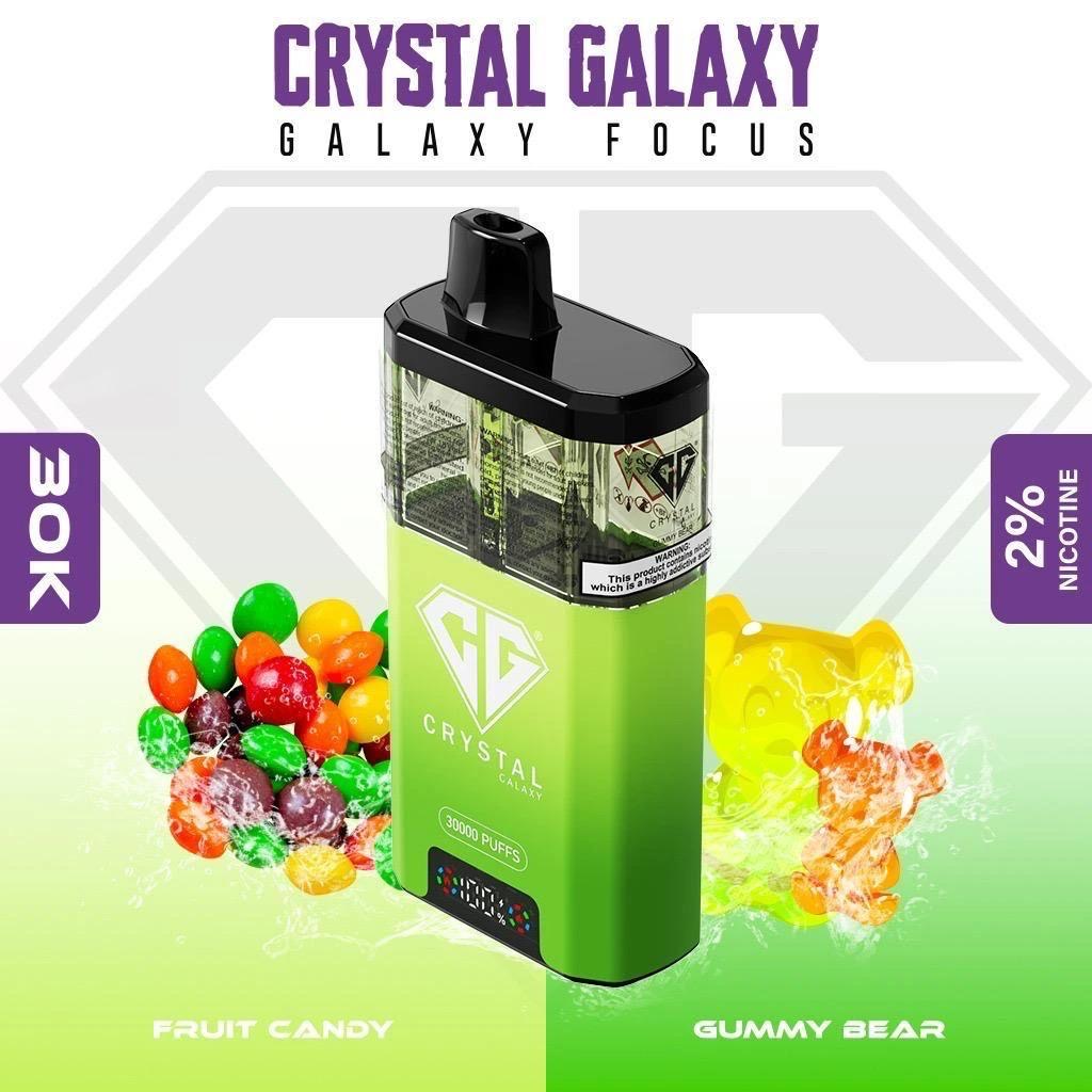 Crystal Galaxy focus 30000 Puffs Dispsoable Vape with Fruit Candy and Gummy Bear Flavour