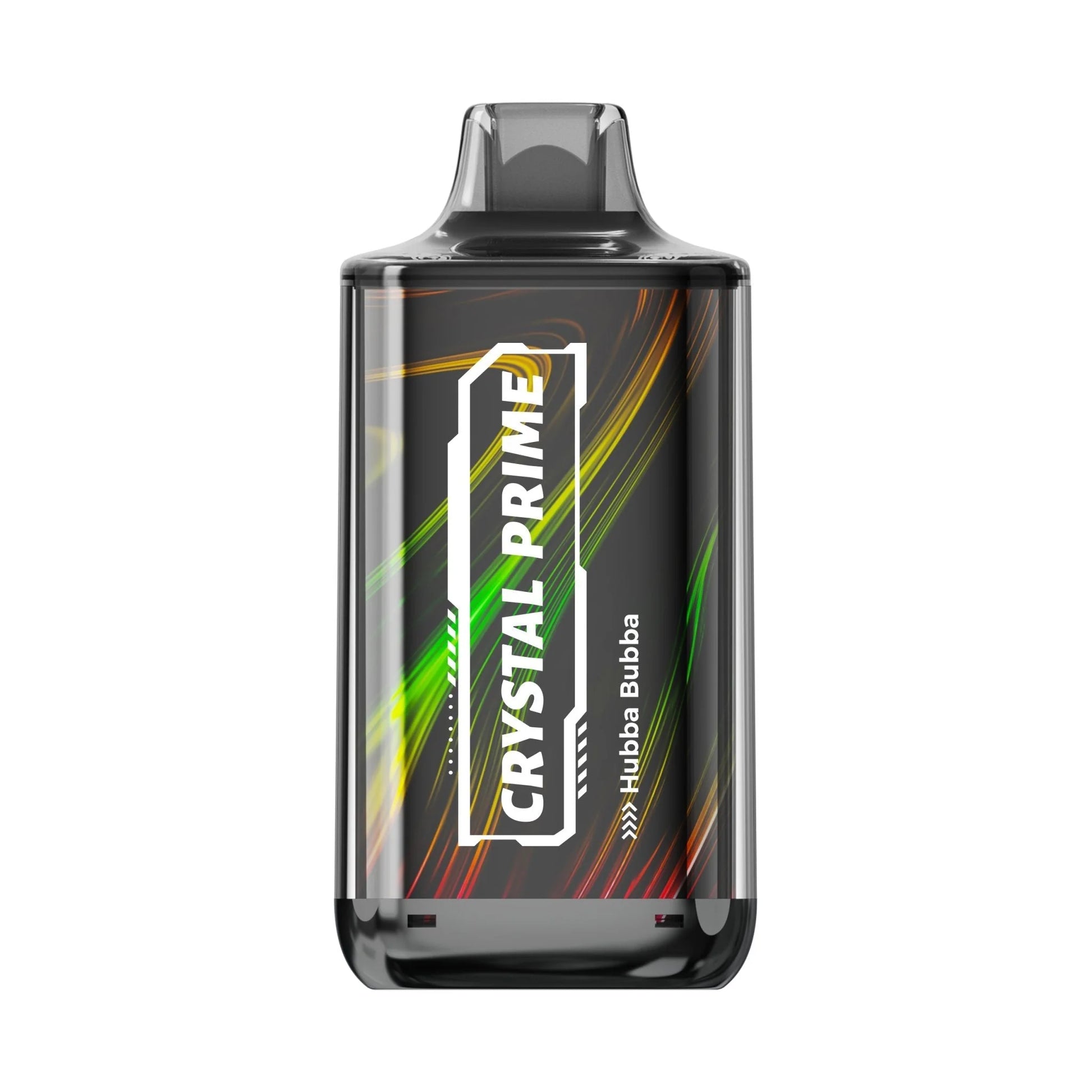 Crystal Prime Deluxe 18000 Hubba Bubba vape device with colorful design on a white background