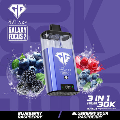 Crystal Galaxy Focus 2 30k Blueberry Raspberry / Blueberry sour raspberry