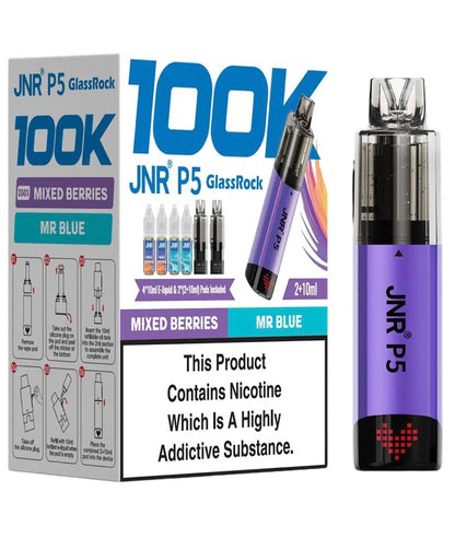 JNR P5 GlassRock 100k Refillable Vape Device