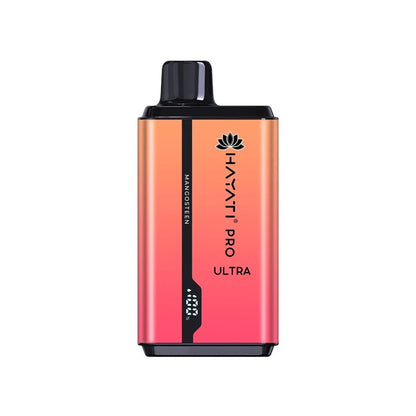 Hayati Pro Ultra 15000 Mangosteen vape device on a white background