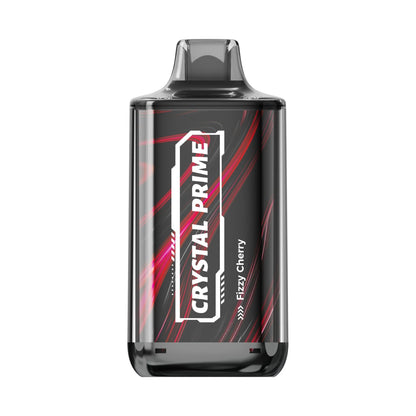Crystal Prime Deluxe 18000 Fizzy Cherry vape device with colorful design on a white background