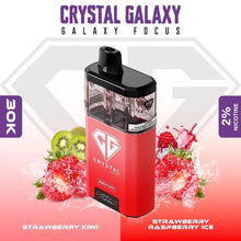 Crystal Galaxy focus 30000 Puffs Dispsoable Vape with Stawbeery KIWI and Strawberry Raspberry flavours