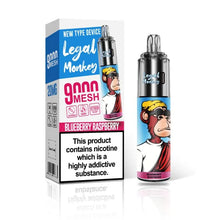 Legal Monkey 9000 Puffs Blueberry Raspberry