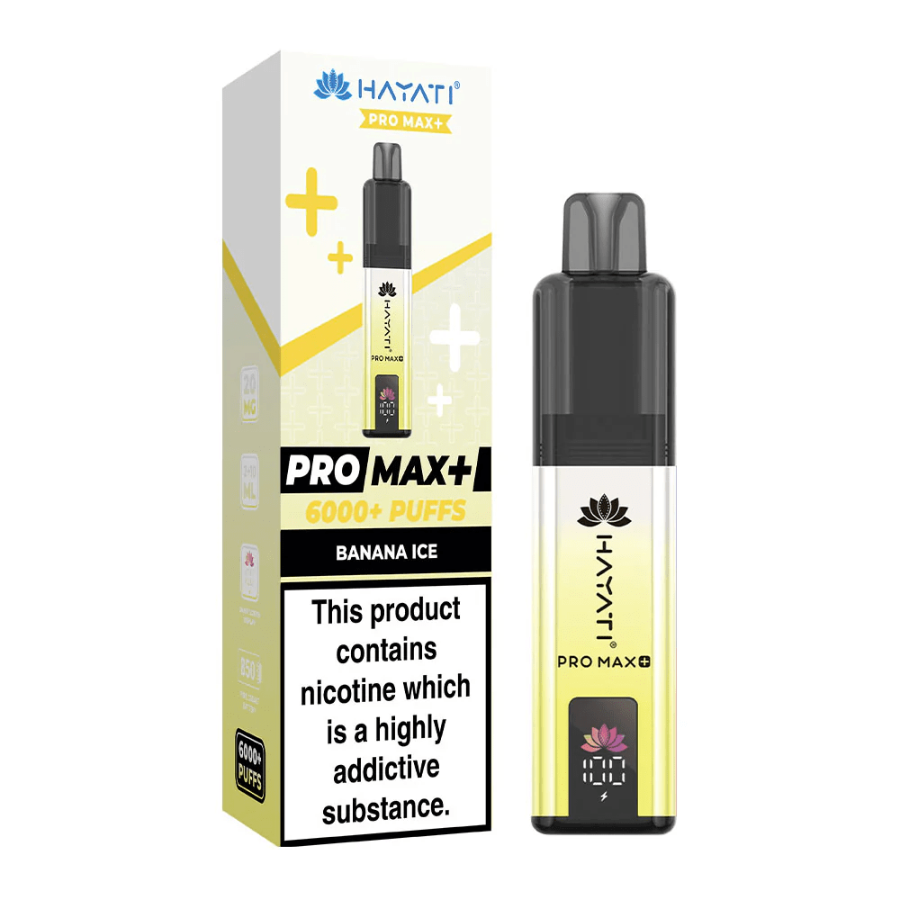 Hayati Pro Max Plus 6000 Puffs Disposable Vape Banana Ice Flavour