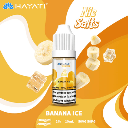 Hayati Pro Max Nic Salt E-Liquids banana ice Flavour