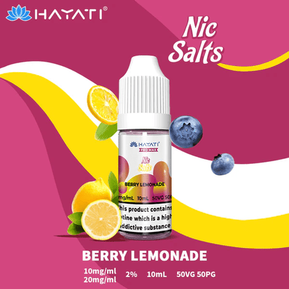 Hayati Pro Max Nic Salt E-Liquids Berry Lemonade Flavour