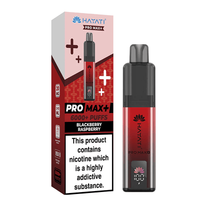 Hayati Pro Max Plus 6000 Puffs Disposable Vape Blackberry Raspberry Flavour