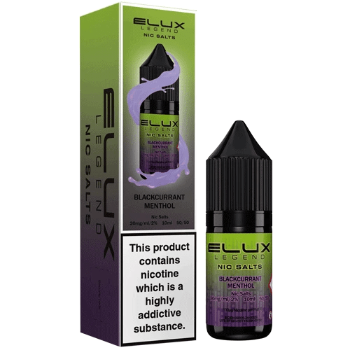 Elux Legend Nic Salts E-Liquid blackcurrent menthol Flavour