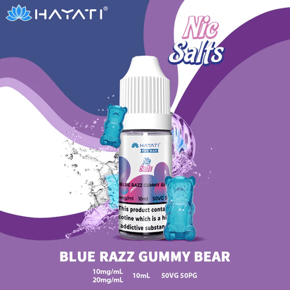 Hayati Pro Max Nic Salt E-Liquids Blue Razz Gummy Bear Flavour