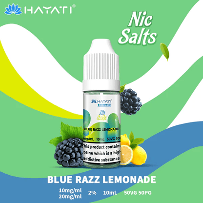 Hayati Pro Max Nic Salt E-Liquids Blue Razz Lemonade Flavour