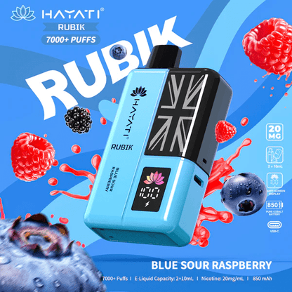 Hayati Rubik 7000 Puffs Prefilled Pod Kit Blue Sour Raspberry