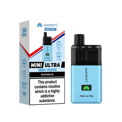 Hayati Mini Ultra 1500 Puffs Blue Razz GB Flavour