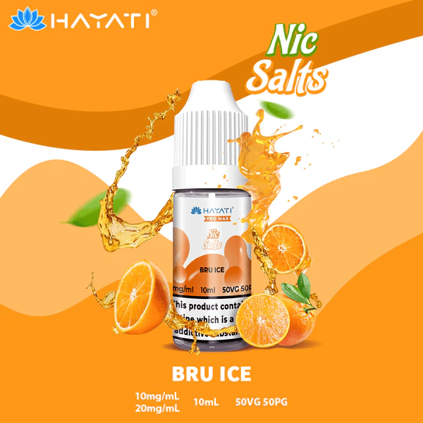 Hayati Pro Max Nic Salt E-Liquids Salt Bru Ice Flavour