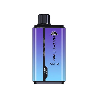 Hayati Pro Ultra 15000 Blueberry Raspberry vape device on a white background