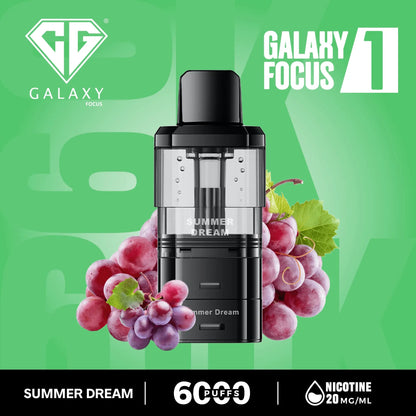Crystal Galaxy Focus 1 6000 Prefilled Replacement Pods