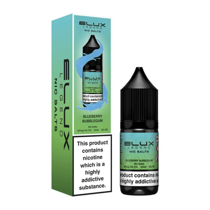 Elux Legend Nic Salts E-Liquid BLUEBERRY BUBBLEGUM Flavour