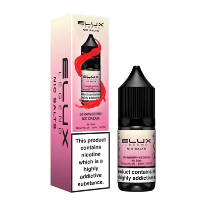 Elux Legend Nic Salts E-Liquid  Strawberry Ice cream Flavour