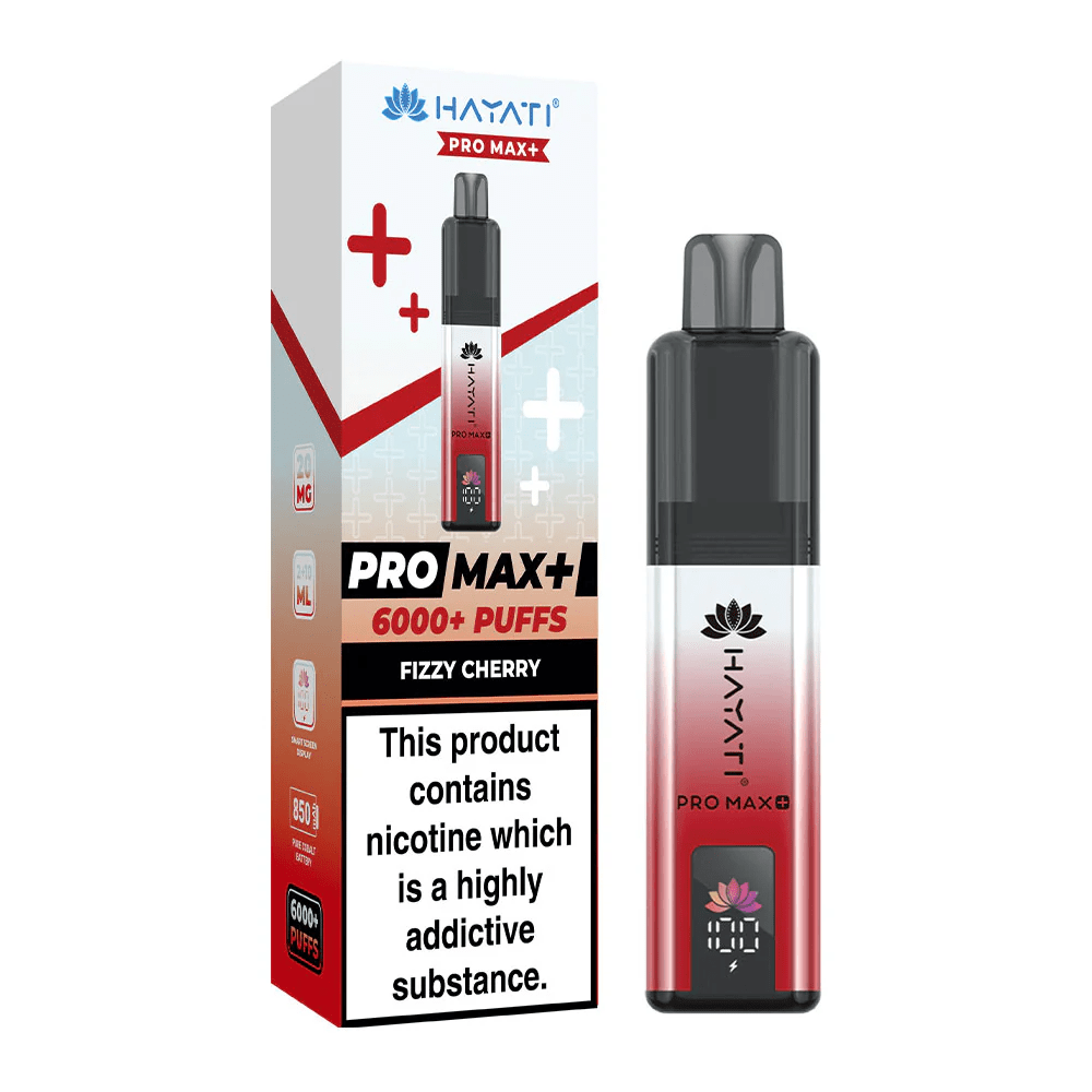 Hayati Pro Max+ Plus 6000 Puffs Disposable Vape  Fizzy Cherry Flavour