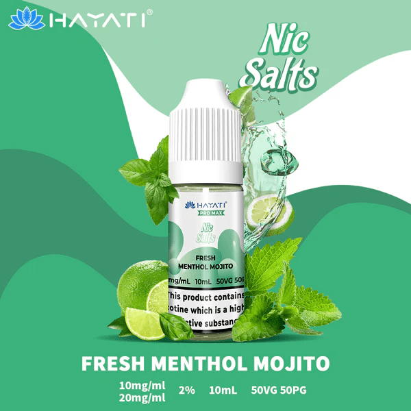 Hayati Pro Max Nic Salt E-Liquids Fresh Menthol Mojito Flavour