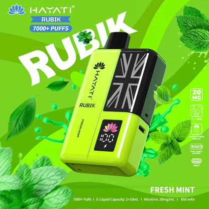 Hayati Rubik 7000 Puffs Prefilled Pod Kit Fresh Mint Flavour