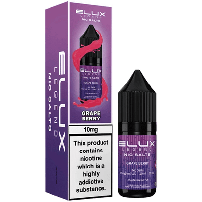 Elux Legend Nic Salts E-Liquid Grape Berry Flavour