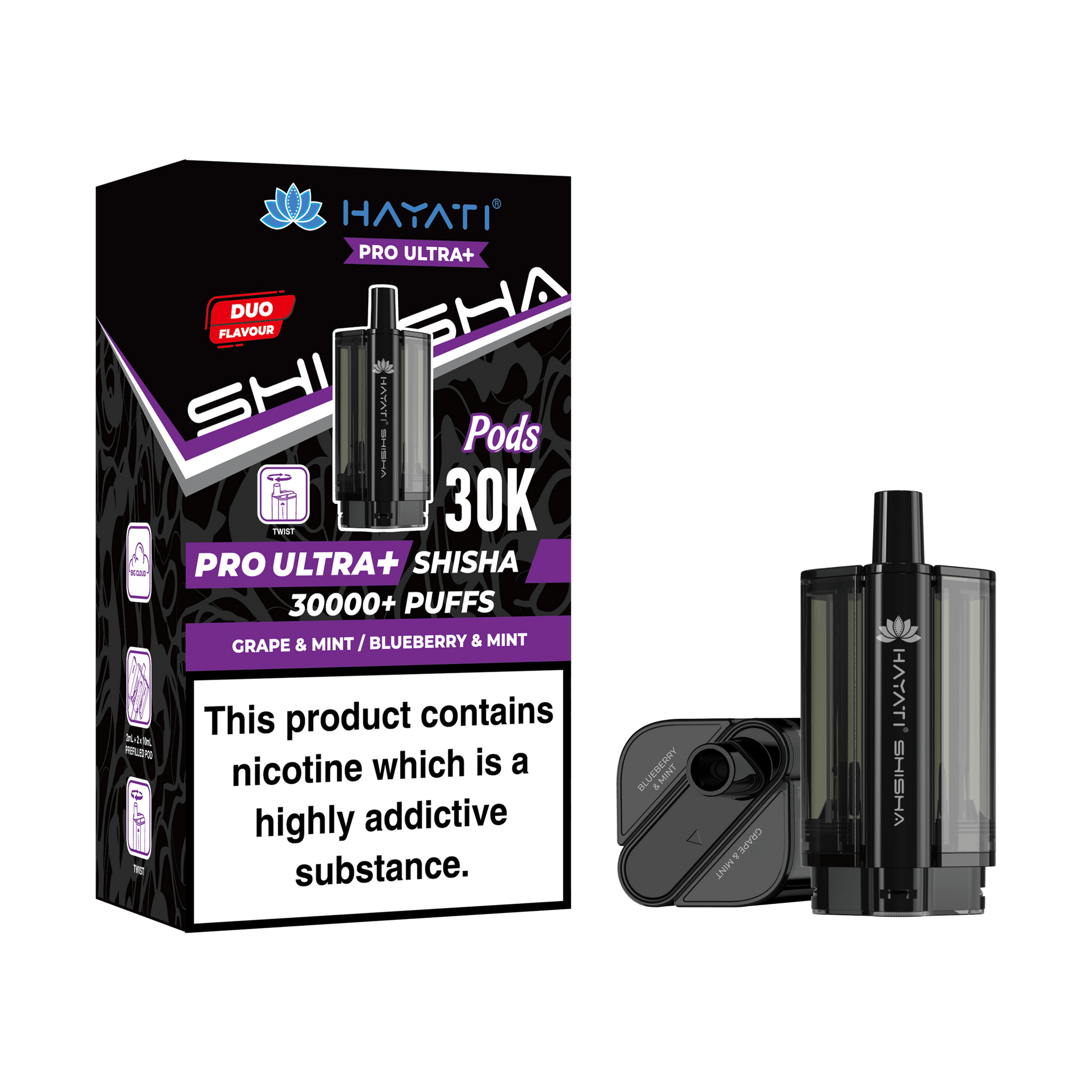 Hayati Pro Ultra Plus Shisha 30k Replacement Pods for 8.25 Only Hayati Pro Ultra Plus Shisha 30k Replacement Pods for 8.25 Only