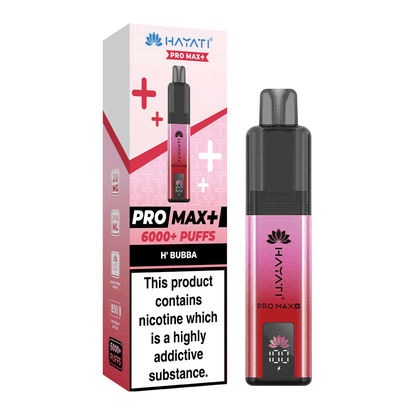 Hayati Pro Max+ Plus 6000 Puffs Disposable Vape Hubba Bubba Flavour