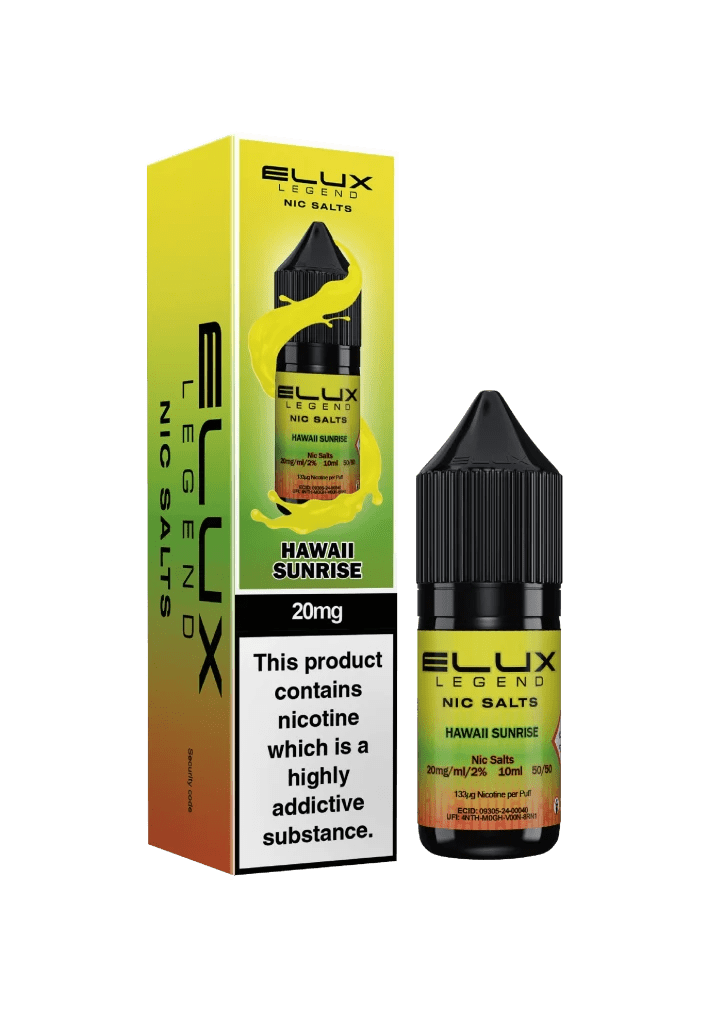 Elux Legend Nic Salts E-Liquid Hawaii Sunrise Flavour