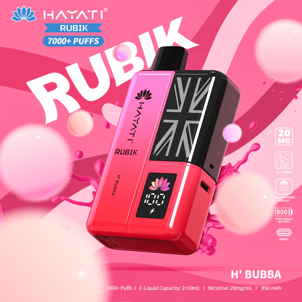 Hayati Rubik 7000 Puffs Prefilled Pod Kit H'Bubba Flavour