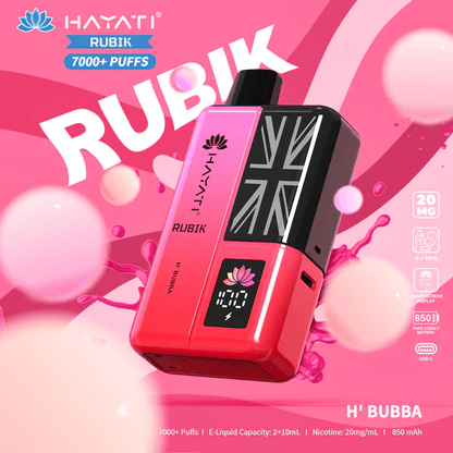 Hayati Rubik 7000 Puffs Prefilled Pod Kit H'Bubba Flavour