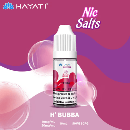 Hayati Pro Max Nic Salt E-Liquids H' Bubba Flavour