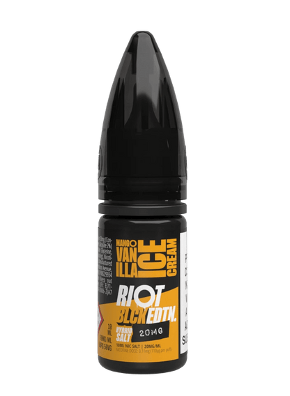 Riot Squad Black Edition Nic Salts Mango Vanilla Ice Cream Flavour