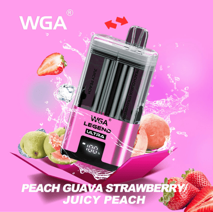 WGA Legend Ultra 30000 Puffs Peach Guava Strawberry & Juicy Peach Flavours