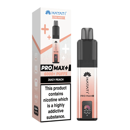 Hayati Pro Max+ Plus 6000 Puffs Disposable Vape Juicy Peach Flavour