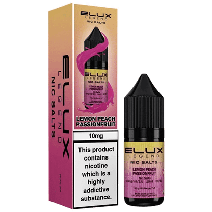 Elux Legend Nic Salts E-Liquid Lemon Peach Passionfruit Flavour