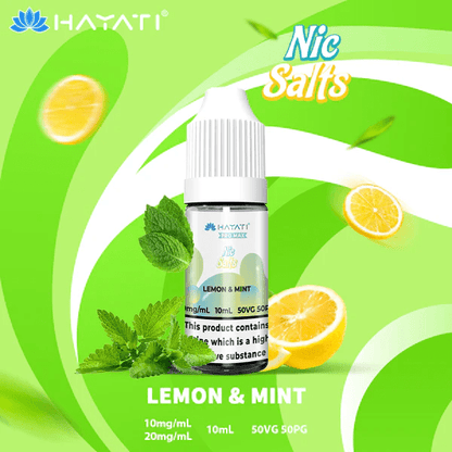 Hayati Pro Max Nic Salt E-Liquids Lemon Mint Flavour