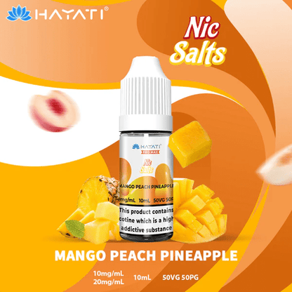 Hayati Pro Max Nic Salt E-Liquids Mango Peach Pineapple Flavour