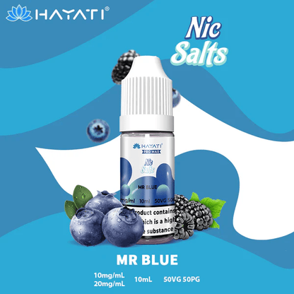 Hayati Pro Max Nic Salt E-Liquids Mr Blue Flavour