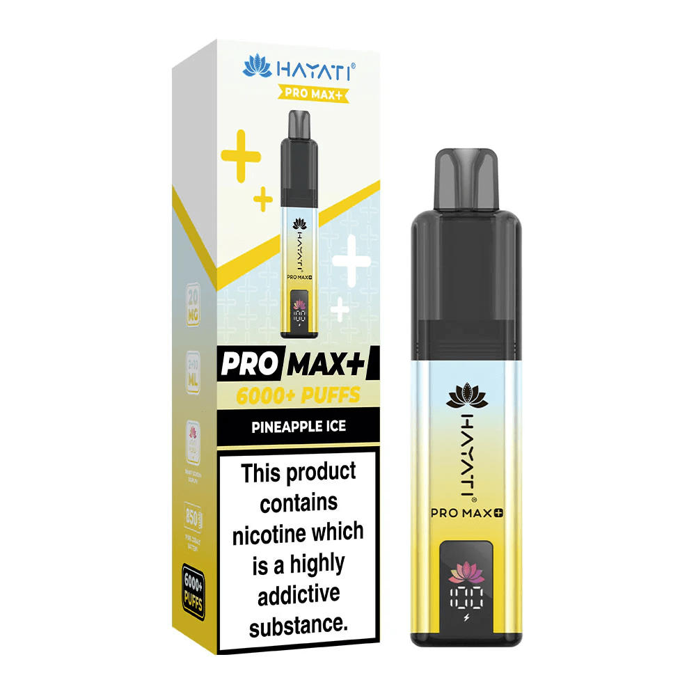 Hayati Pro Max+ Plus 6000 Puffs Disposable Vape Pinapple Ice Flavour