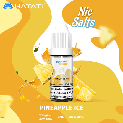 Hayati Pro Max Nic Salt E-Liquids Pineapple Ice Flavour