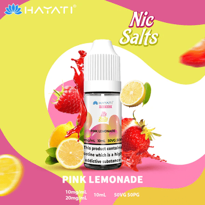 Hayati Pro Max Nic Salt E-Liquids Pink Lemonade Flavour