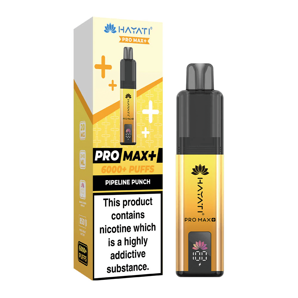 Hayati Pro Max+ Plus 6000 Puffs Disposable Vape Pipeline Punch Flavour