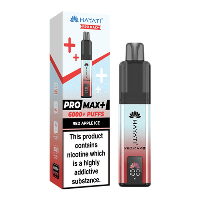 Hayati Pro Max+ Plus 6000 Puffs Disposable Vape Red Apple Ice Flavour