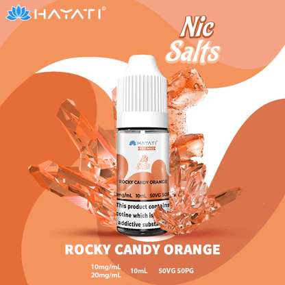 Hayati Pro Max Nic Salt E-Liquids Rocky Candy Orange Flavour